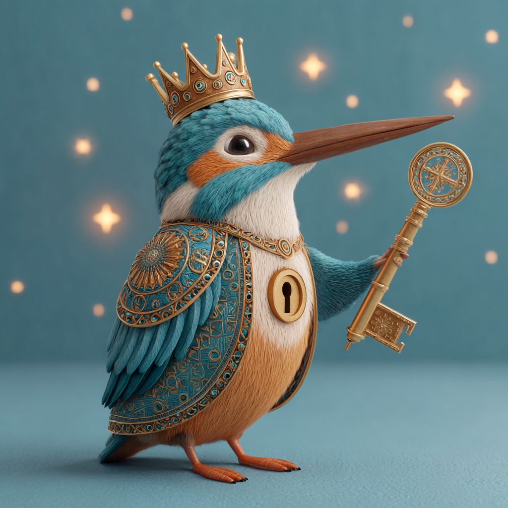 Log in to your personal OKLV casino account. The OKLV mascot, a bird wearing a crown, holding a golden key.
